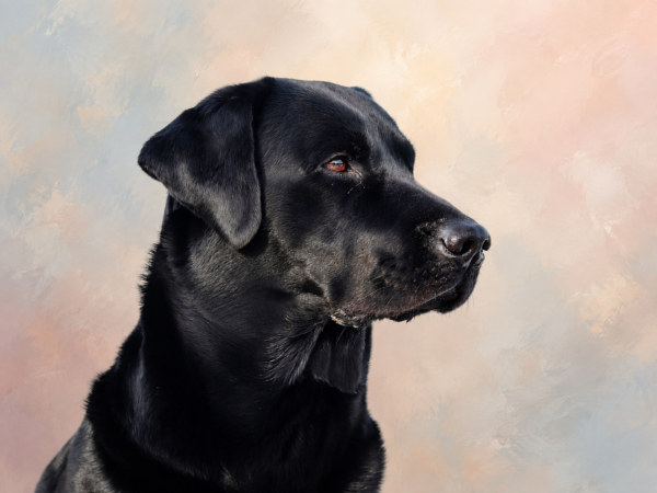 Schwarzer Labrador Retriever im Porträt