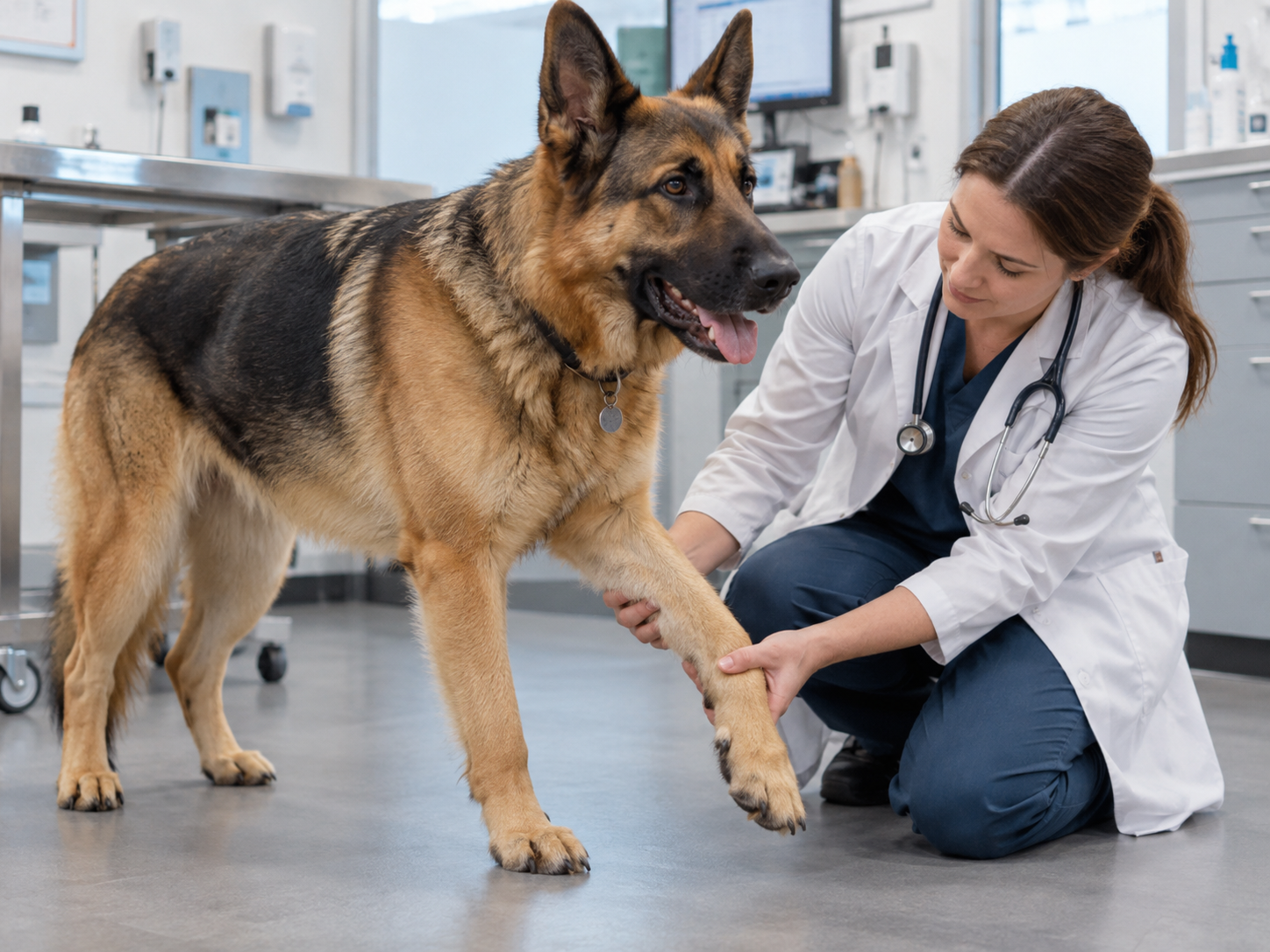 Tierarztkosten Hund: Hund wird beim Tierarzt untersucht